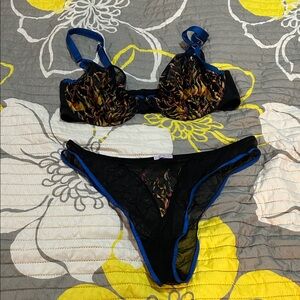 Savage X Fenty Black and Blue Bra Set-💗3/$55💗